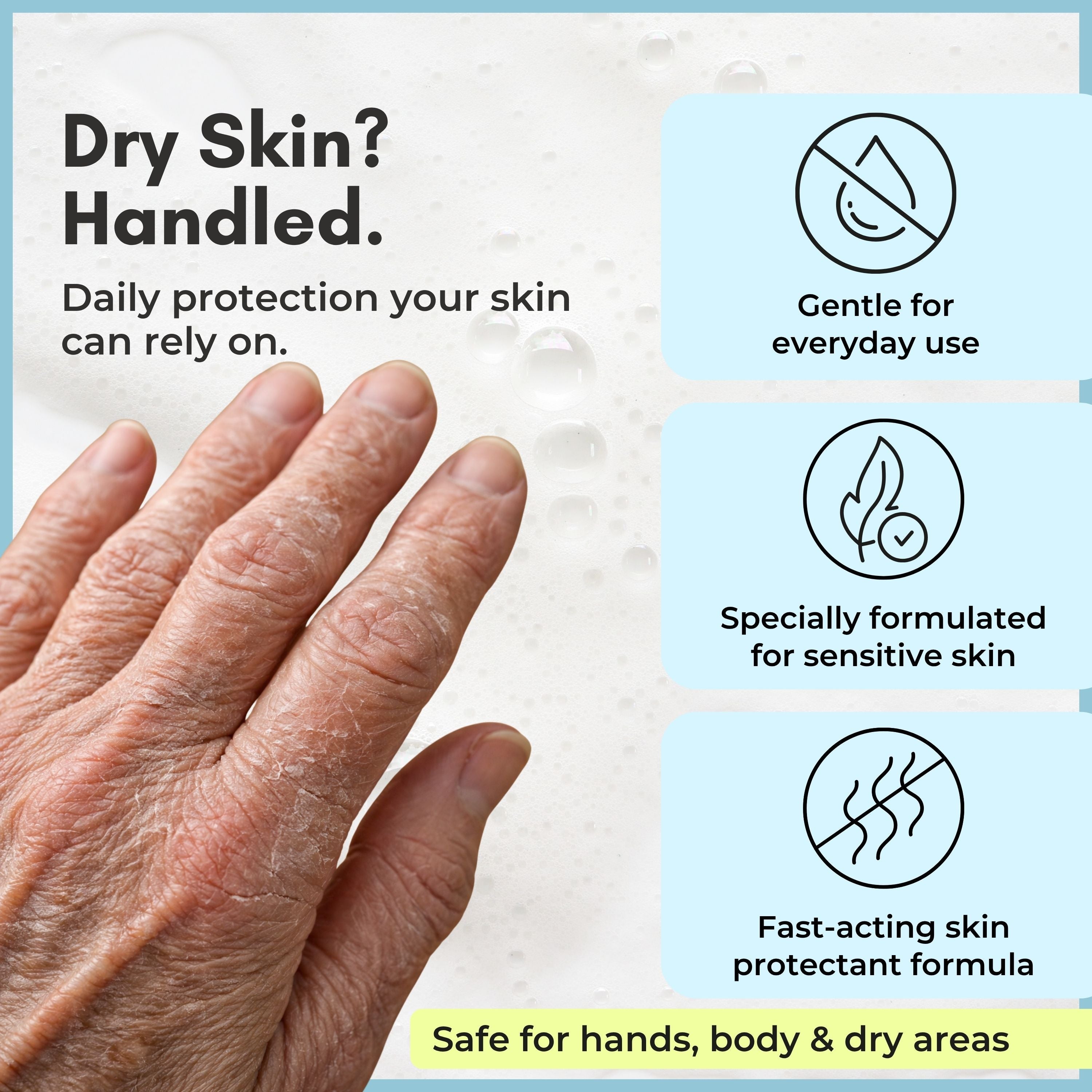 Skin Repair Cream for Dry, Cracked Hands, Feet & Elbows