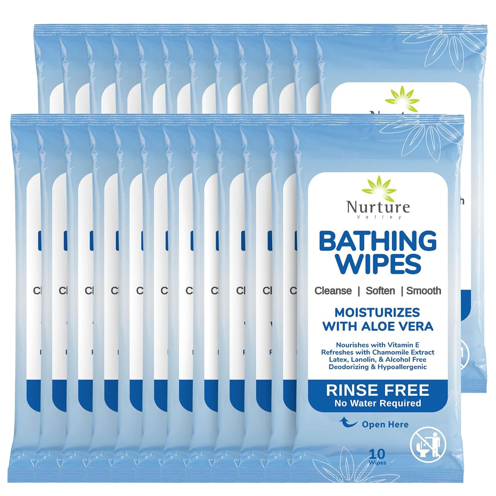 Rinse Free Bathing Wipes (Case of 24 8 Packs)